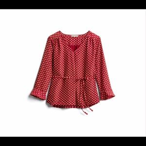 Skies Are Blue Dabney Tie Waist Blouse Size Large